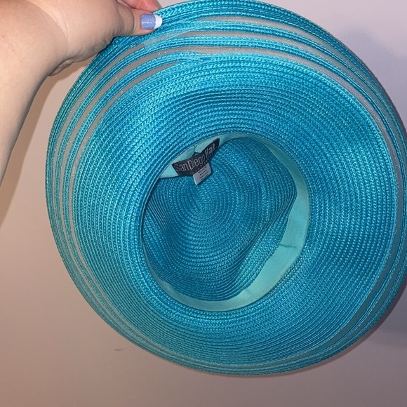 San Diego Hat Company Turquoise Wide Brim Derby Fancy Unique Hat OS main image 4